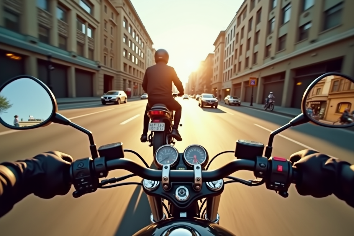 motards croisement