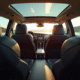 Intérieur de la Peugeot 508 SW vue de l'arrière avec sièges en cuir confortables