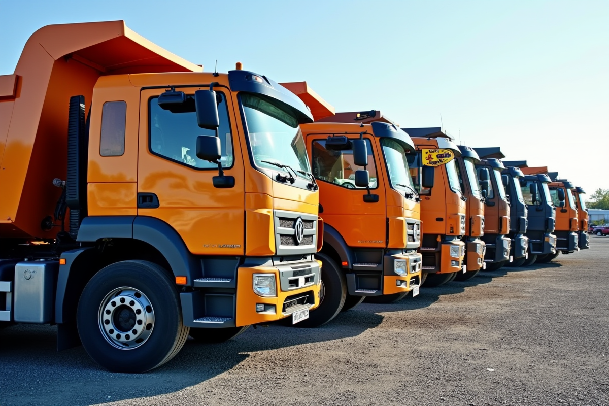 Ligne de camions benne d