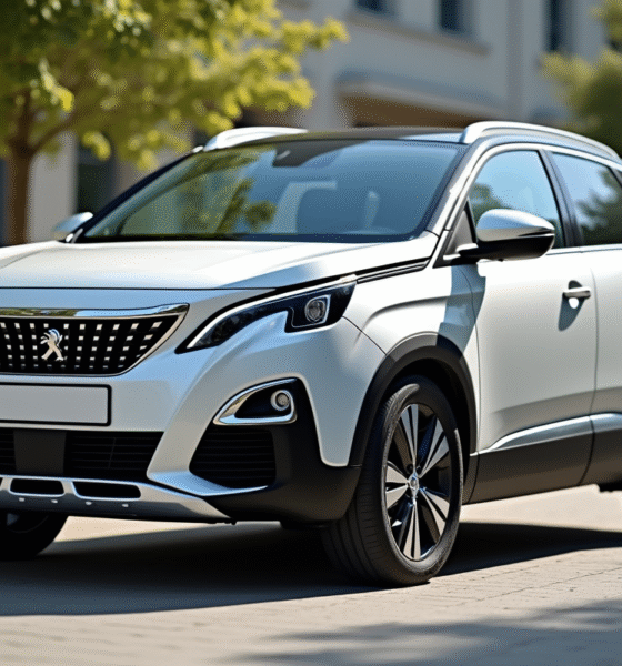 Voiture Peugeot 3008 d'occasion en extérieur en plein jour