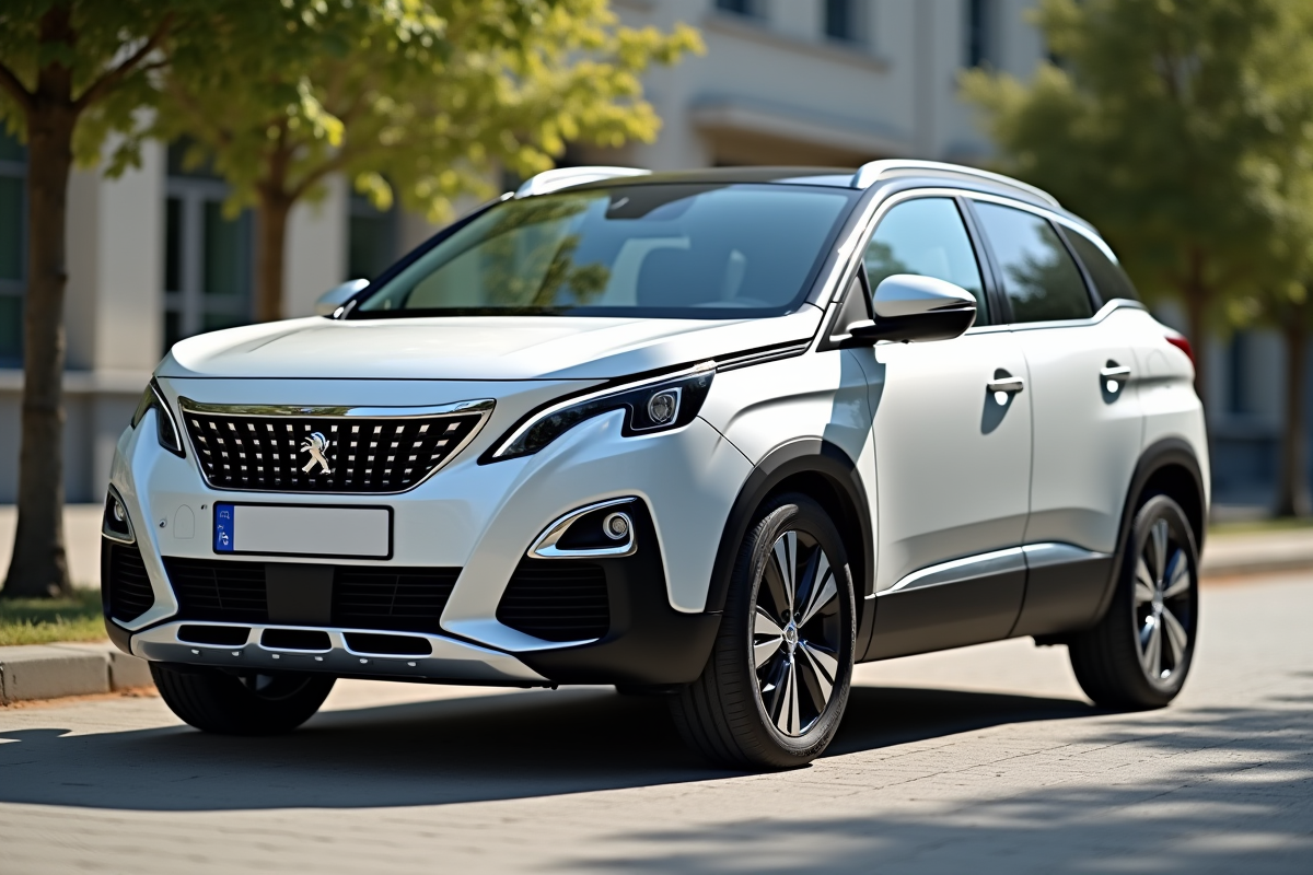 Voiture Peugeot 3008 d'occasion en extérieur en plein jour